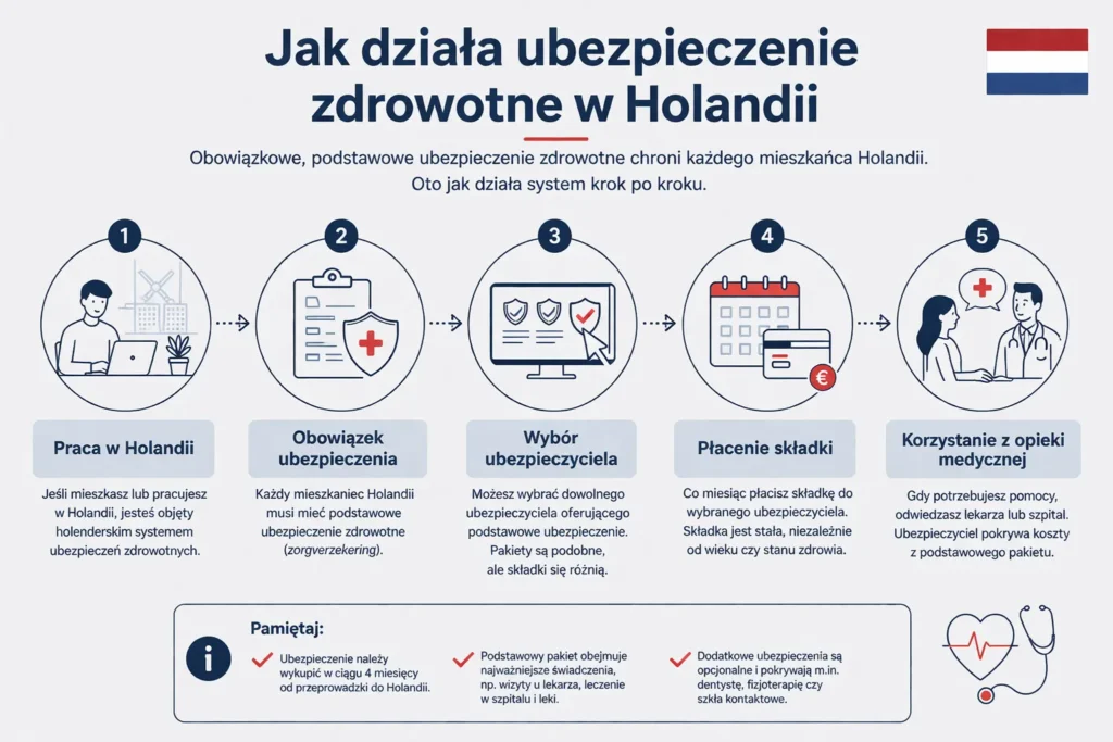 Jak działa ubezpieczenie zdrowotne Infografika